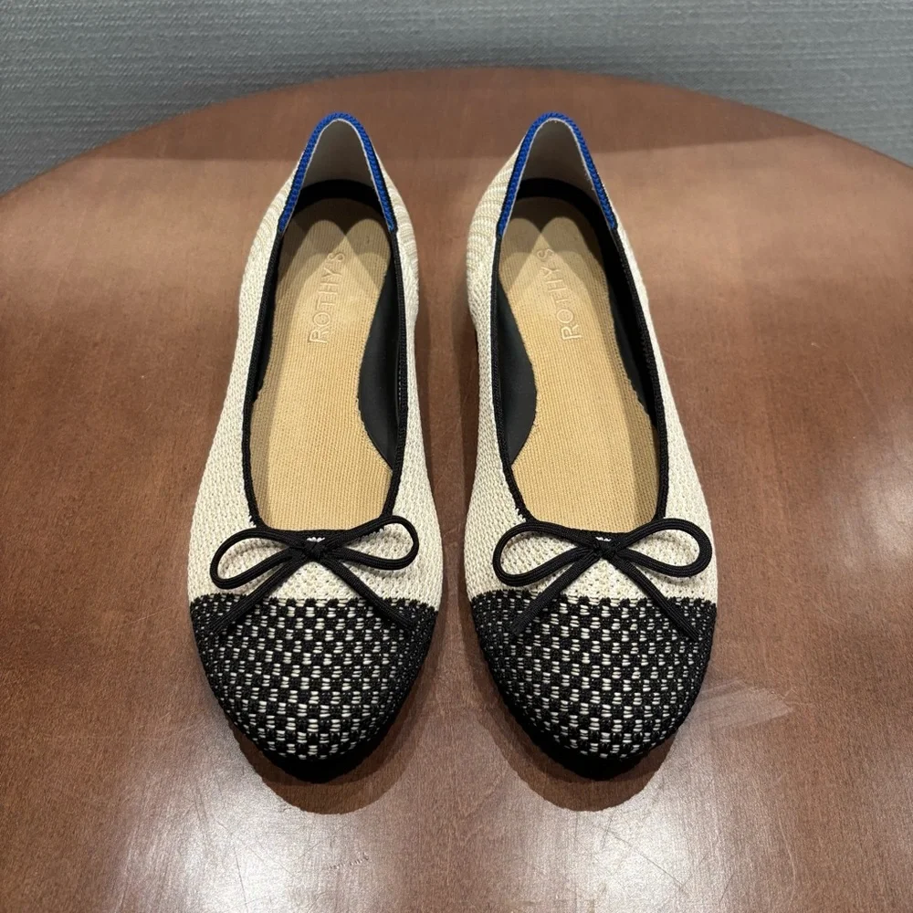 Rothy's Black & White Tweed Ballet Flats - Picture 6 of 15